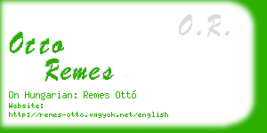 otto remes business card