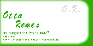 otto remes business card